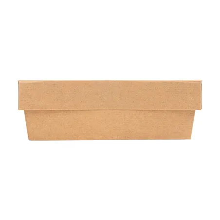 PETITES BOÎTES+COUVERCLES AVEC FÊNETRE THEPACK 750 ML 14x14x5 CM NATUREL CARTON NANO-MICRO + PP + OPP (250 UNITÉ)